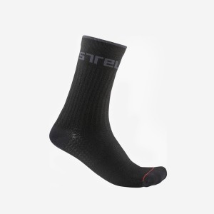 Black Men Castelli DISTANZA 20 Socks | 051638IOM