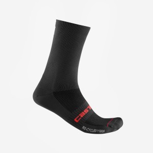 Black Men Castelli RE-CYCLE THERMAL 18 Socks | 578304NQD