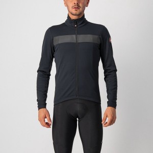 Black / Black Men Castelli RADDOPPIA 3 Jackets | 867541JBK