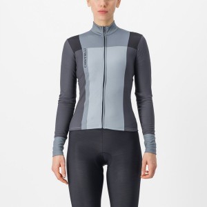 Black / Grey Women Castelli UNLIMITED W THERMAL Jersey | 817369ZCP