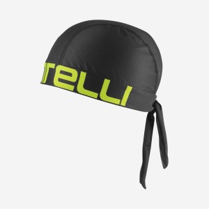 Black / Light Green Men Castelli CASTELLI BANDANA Headwear | 509238IKZ