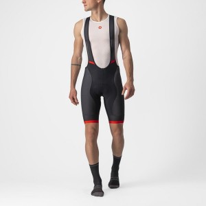 Black / Red Men Castelli COMPETIZIONE KIT Bib Shorts | 032786DKQ