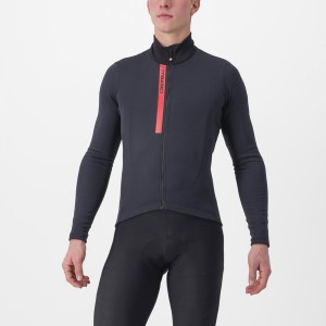 Black / Red Men Castelli ENTRATA THERMAL Jersey | 574638AYS