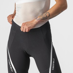 Black / Silver Women Castelli VELOCISSIMA 3 Shorts | 893126VOU