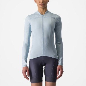 Blue Women Castelli ANIMA 4 LONG SLEEVE Jersey | 507981VXD