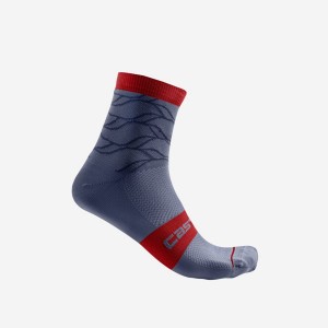 Blue Women Castelli CLIMBER'S 3.0 12 CM Socks | 305714EQP