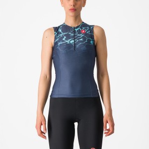 Blue / Light Women Castelli FREE 2 W TRI SINGLET Suits | 805641MKE