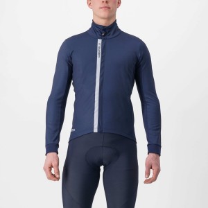 Blue / Silver Men Castelli ENTRATA Jackets | 798321JNA