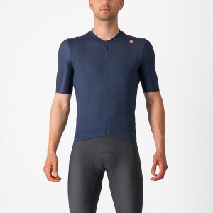 Blue / Silver Men Castelli ESPRESSO Jersey | 078431DAK