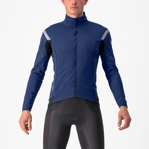 Blue / Silver Men Castelli PERFETTO RoS 2 Jackets | 953682NBF