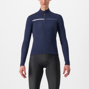 Blue / Silver Women Castelli SINERGIA 2 FZ Jersey | 924103RDA