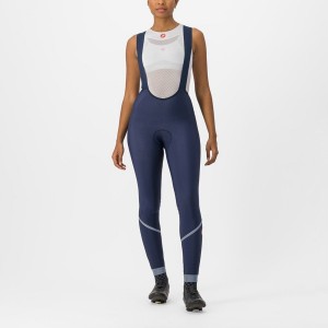 Blue / Silver Women Castelli VELOCISSIMA DT Bib Tights | 083594DRX