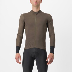 Brown Men Castelli FLIGHT AIR Jersey | 735486VEW