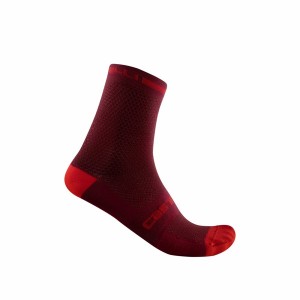 Burgundy Men Castelli SUPERLEGGERA T 12 Socks | 934058URN