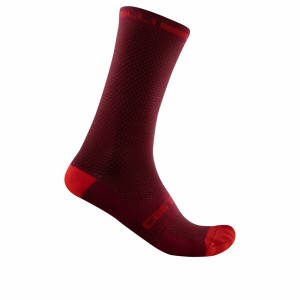 Burgundy Men Castelli SUPERLEGGERA T 18 Socks | 619784BHQ