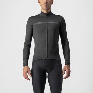 Dark Grey Men Castelli PRO THERMAL MID LS Jersey | 623418QHJ