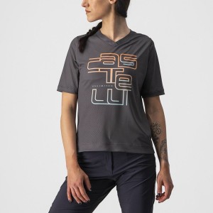 Dark Grey Women Castelli TRAIL TECH W TEE Jersey | 318926STY