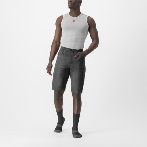 Dark Grey / Black Men Castelli UNLIMITEDGY Shorts | 507124PSK