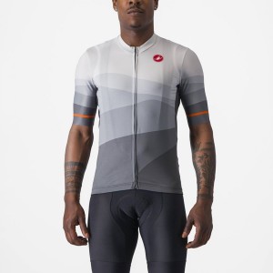 Dark Grey / Silver Grey Men Castelli ORIZZONTE Jersey | 258407DEK