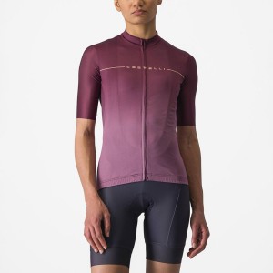 Deep Burgundy / Deep Purple Women Castelli SALITA Jersey | 397246PHS