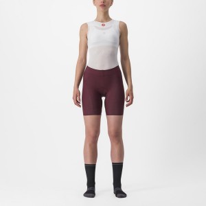 Deep Burgundy / Red Women Castelli PRIMA Shorts | 482037VJG