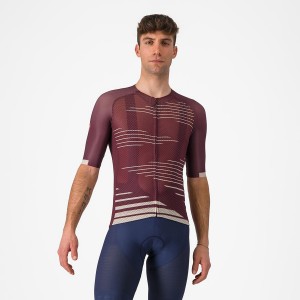 Deep Burgundy / Silver Men Castelli CLIMBER'S 4.0 Jersey | 896031XBL