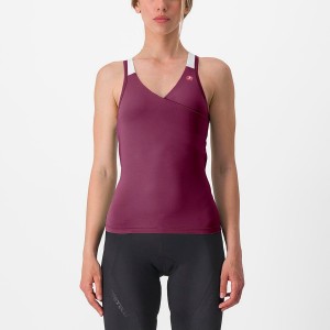 Deep Purple / White Women Castelli SOLARIS TOP Jersey | 504193FEJ