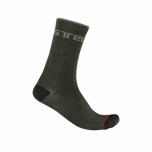 Green Men Castelli DISTANZA 20 Socks | 073962RZQ