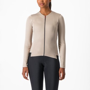 Grey Women Castelli FLY LS W Jersey | 489025AKZ