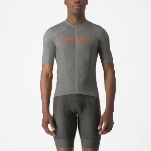 Grey / Orange Men Castelli PROLOGO LITE Jersey | 753064JYP