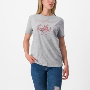 Khaki Grey Women Castelli PEDALARE TEE Casual | 310597JOT