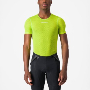 Light Green Men Castelli PRO MESH 2.0 SHORT SLEEVE Base Layer | 635810UBG