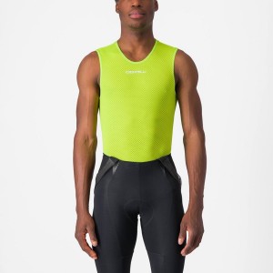 Light Green Men Castelli PRO MESH 2.0 SLEEVELESS Base Layer | 524139UXH