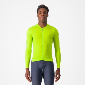 Light Green / Deep Green Men Castelli ESPRESSO LS Jersey | 620935BRN