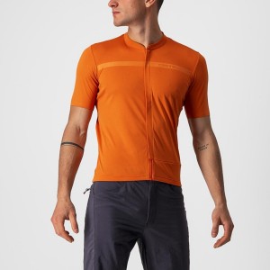 Orange Red Men Castelli UNLIMITED ALLROAD Jersey | 075618ZGI