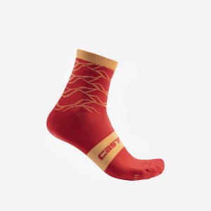 Orange Women Castelli CLIMBER'S 3.0 12 CM Socks | 683097CJG