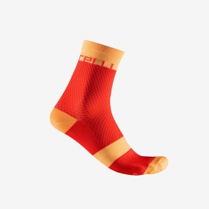 Orange Women Castelli VELOCISSIMA 12 Socks | 926581WAV