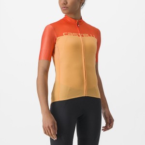 Orange / Deep Red Women Castelli VELOCISSIMA Jersey | 647190YWE