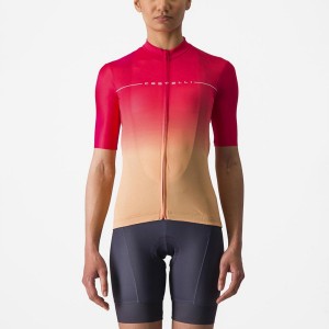 Orange / White Women Castelli SALITA Jersey | 469728FDM