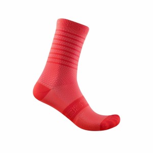 Pink Women Castelli SUPERLEGGERA W 12 Socks | 954873AKZ