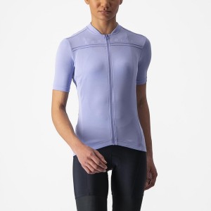 Purple White Women Castelli ANIMA 4 Jersey | 375148ZID