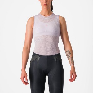 Purple White Women Castelli PRO MESH W SLEEVELESS Base Layer | 872409DPR