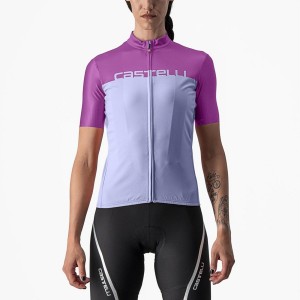 Purple White Women Castelli VELOCISSIMA Jersey | 072649BLS