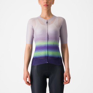 Purple White / Green / Dark Purple Women Castelli CLIMBER'S 4.0 W Jersey | 125063XZJ