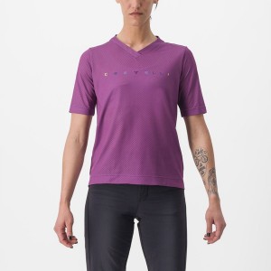 Purple Women Castelli TRAIL TECH 2 W TEE Jersey | 781405JXY