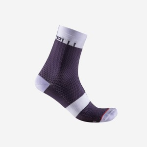 Purple Women Castelli VELOCISSIMA 12 Socks | 306582BEV