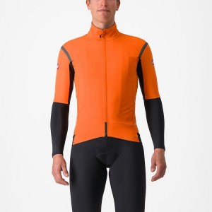 Red Orange / Dark Grey Men Castelli GABBA RoS 2 Jackets | 179358ECZ