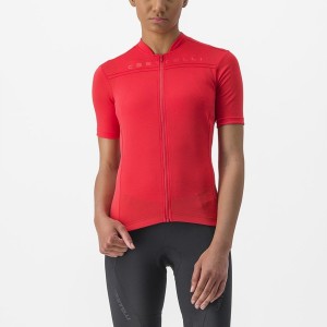 Red Women Castelli ANIMA 4 Jersey | 064239LMD