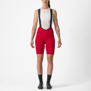 Red Women Castelli ESPRESSO W DT Bib Shorts | 162745GDB