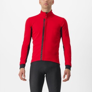 Red / Black Black Men Castelli ENTRATA Jackets | 043875FDZ